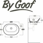 Mees design waskom ovaal mat wit - Afbeelding 2