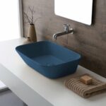 Mees design waskom rechthoek mat blauw