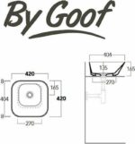 Mees design waskom vierkant mat grijs - Afbeelding 2