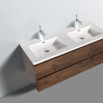 Onderkast badkamermeubel Tieme mat donker eiken 120x50x48cm
