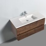 Onderkast badkamermeubel Tieme mat donker eiken 100x50x48cm