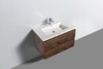 Onderkast badkamermeubel Tieme mat donker eiken 80x50x48cm