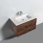 Onderkast badkamermeubel Tieme mat donker eiken 80x50x48cm