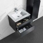 Onderkast badkamermeubel Tieme mat zwart 60x50x48cm - Afbeelding 2