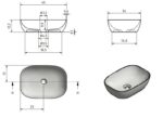 Solid surface waskom Maud wit - Afbeelding 3