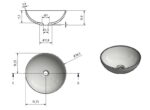 Solid surface waskom Sanne antraciet EXT - Afbeelding 3