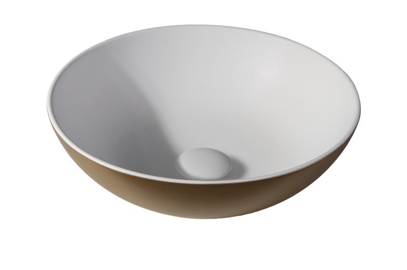 by-goof-solid-surface-waskom-sanne-goud-ext Solid surface waskom Sanne goud EXT - Afbeelding 1