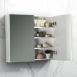 Spiegelkast Tieme hoogglans wit 80x70x16cm