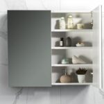 Spiegelkast Tieme hoogglans wit 80x70x16cm - Afbeelding 2