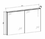 Spiegelkast Tieme mat eiken 80x70x16cm - Afbeelding 3