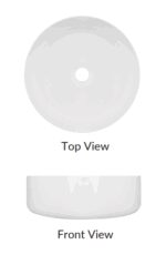 Waskom Sem Solid Surface White Matt 35,5x35,5x11,5cm - Afbeelding 2