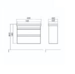 Onderkast badkamermeubel Finn 60cm wit glans - Afbeelding 3